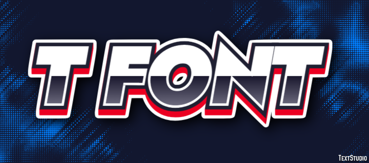 T Font Effetto testo