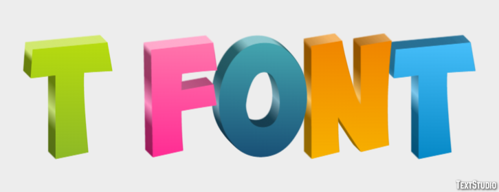 T Font Effetto testo