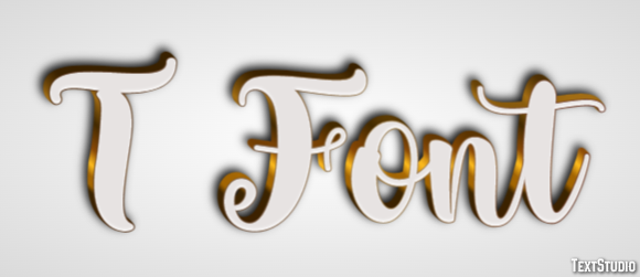 T Font Effetto testo