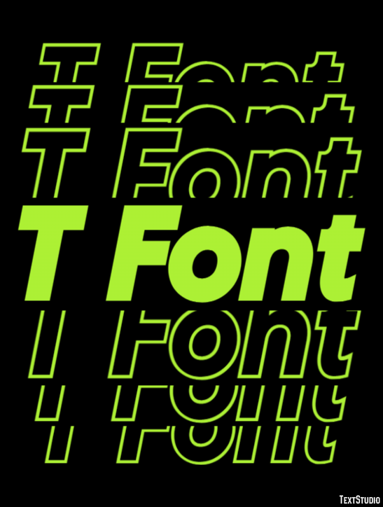 T Font Effetto testo