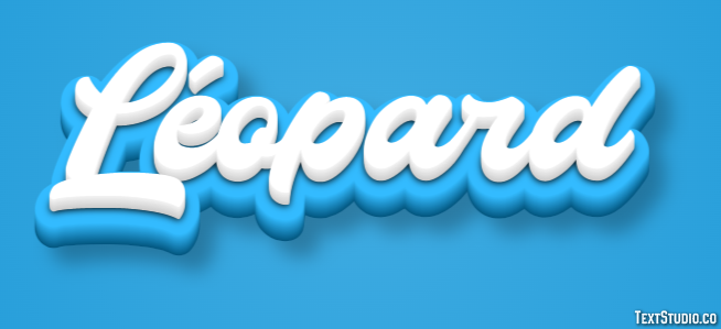 Léopard Effet de texte