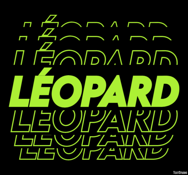 Léopard Effet de texte