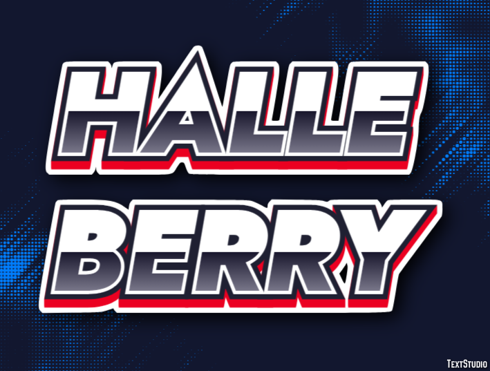 Halle Berry Text Effect