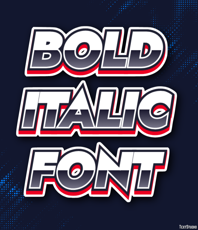 Bold Italic Font Tekst Effect