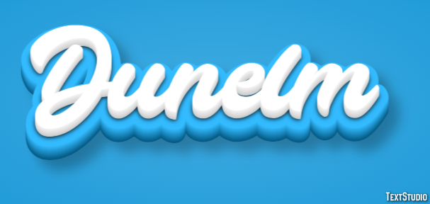 Dunelm Text effect