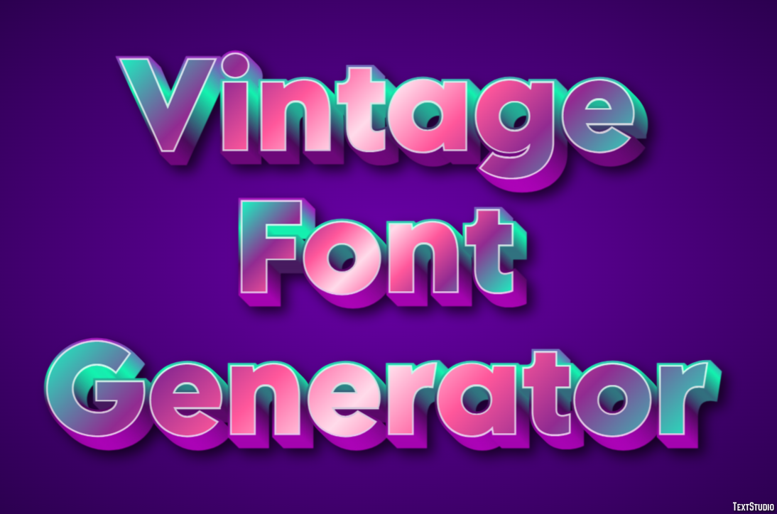 Vintage Font Generator Effetto testo