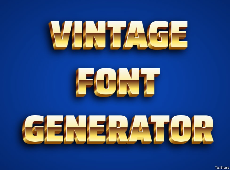 Vintage Font Generator Effetto testo