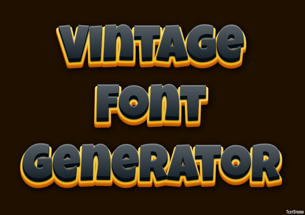 Vintage Font Generator Effetto testo