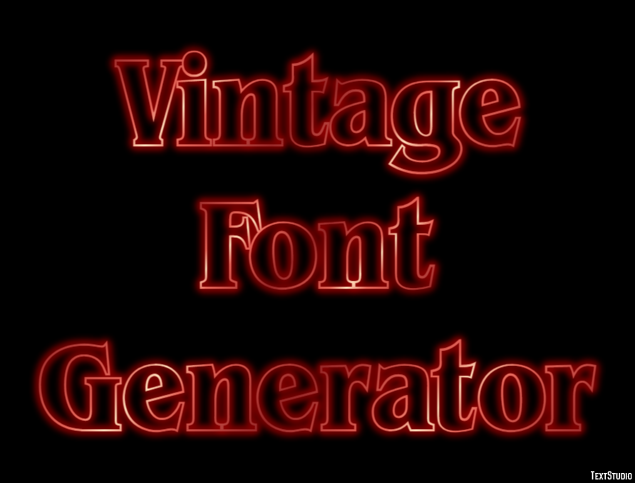 Vintage Font Generator Effetto testo