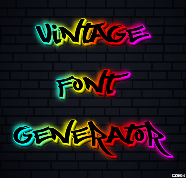 Vintage Font Generator Effetto testo