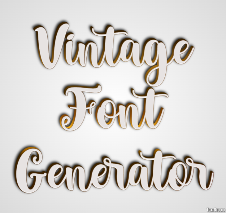 Vintage Font Generator Effetto testo