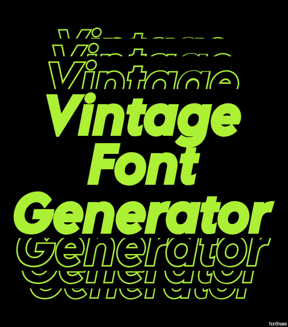 Vintage Font Generator Effetto testo