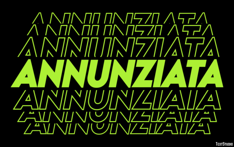 Annunziata Efeito do texto