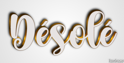 Désolé Texteffekt