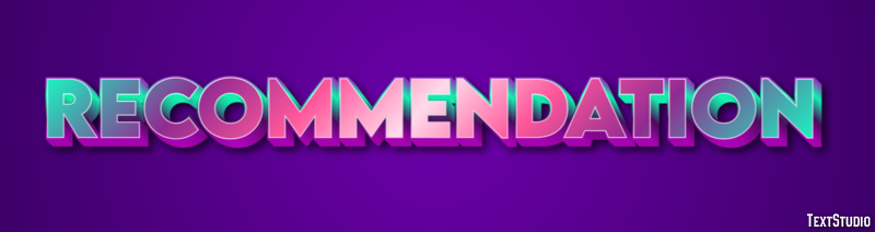 Recommendation Text Effect