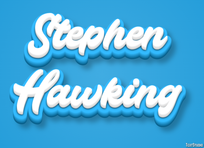 Stephen Hawking Efecto de Texto