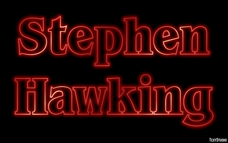 Stephen Hawking Efecto de Texto