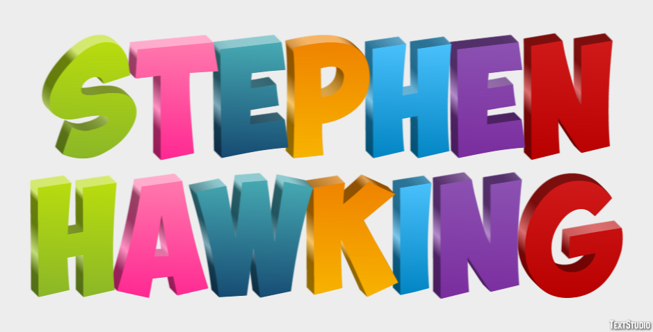 Stephen Hawking Efecto de Texto