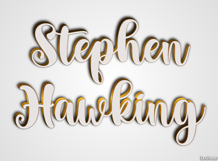 Stephen Hawking Efecto de Texto