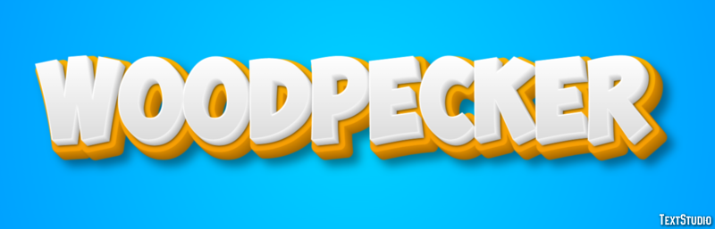 Woodpecker Text effect