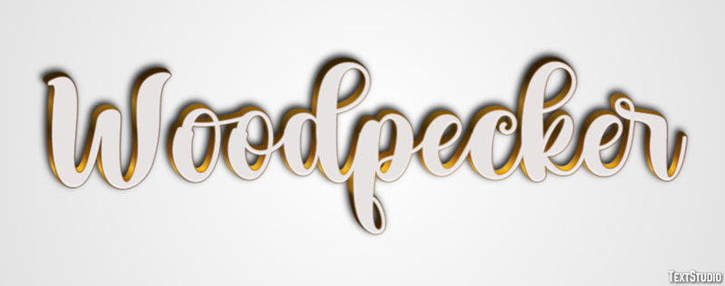Woodpecker Text effect