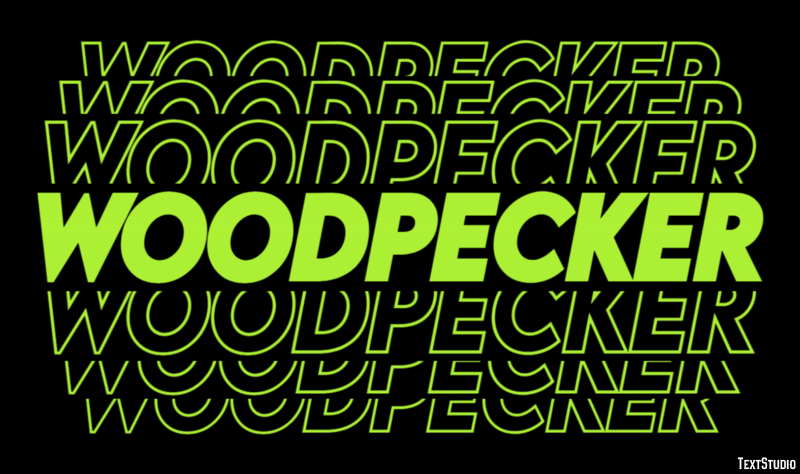 Woodpecker Text effect