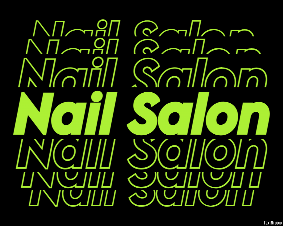 Nail Salon Efeito de texto