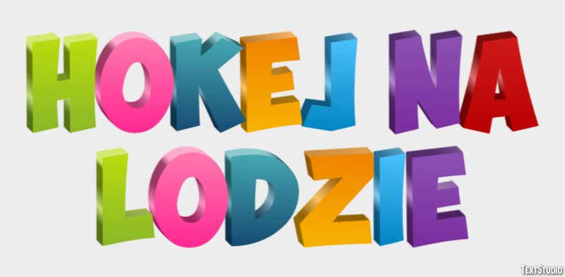 Hokej na lodzie Text Effect