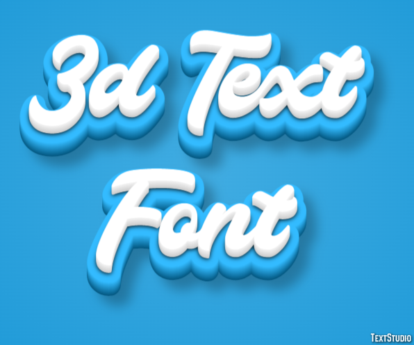 3d Text Font Texteffekt