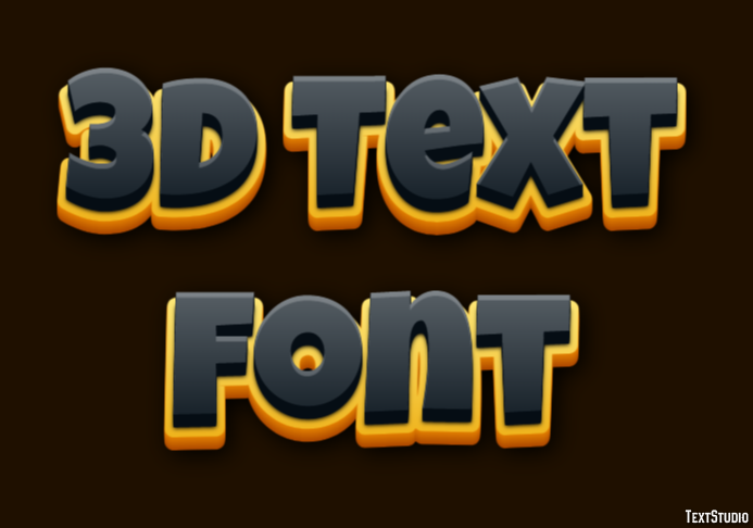 3d Text Font Texteffekt