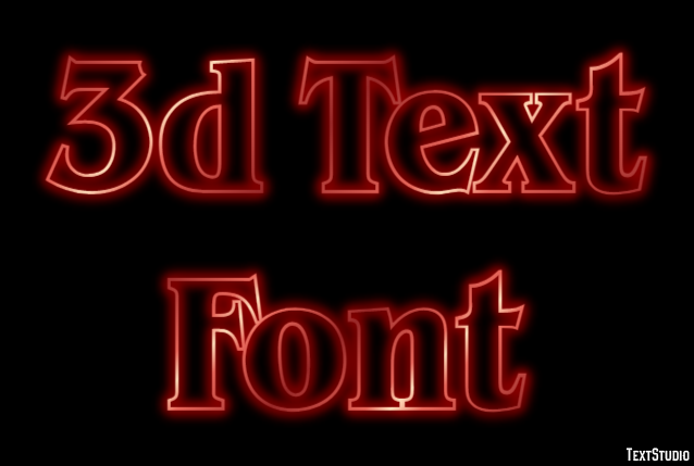 3d Text Font Texteffekt