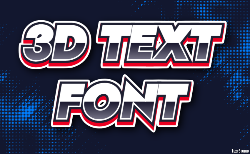 3d Text Font Texteffekt