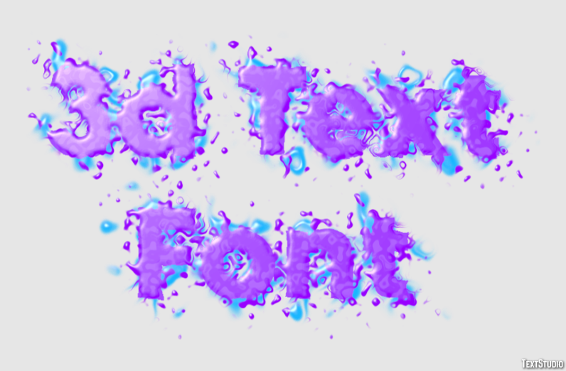 3d Text Font Texteffekt