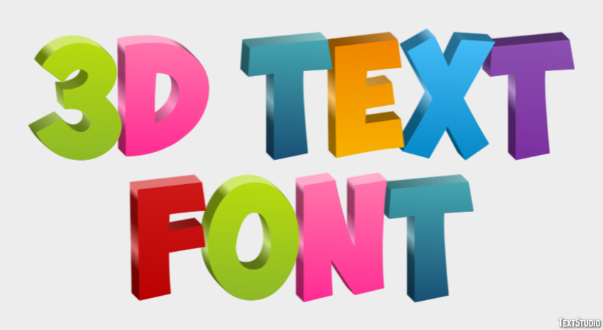 3d Text Font Texteffekt