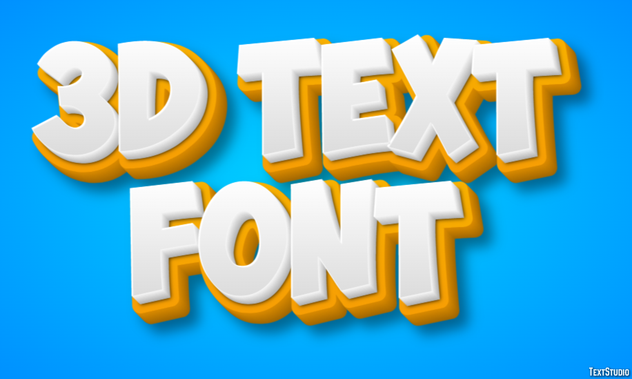 3d Text Font Texteffekt