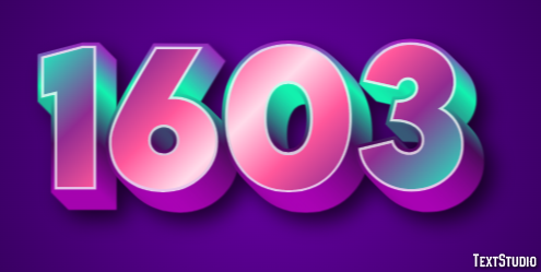 1603 Text Effect