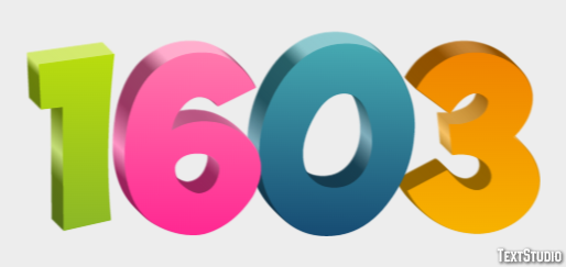 1603 Text Effect
