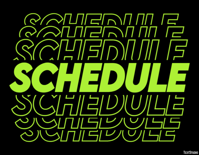 Schedule Texteffekt