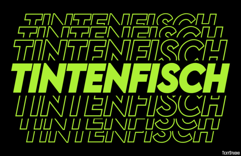 Tintenfisch Texteffekt