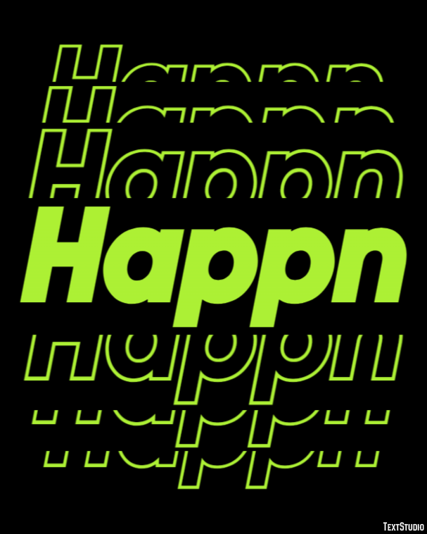 Happn Text Effect