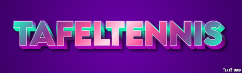 Tafeltennis Tekst effect