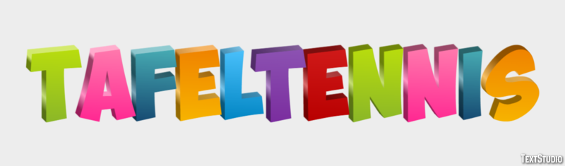 Tafeltennis Tekst effect