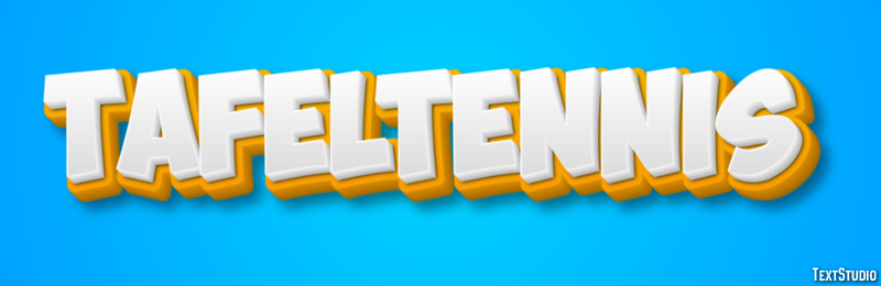 Tafeltennis Tekst effect