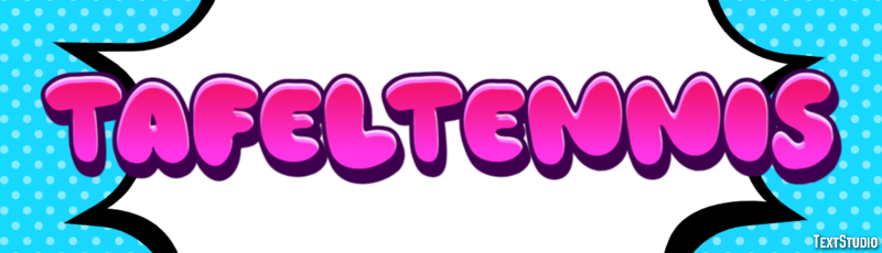 Tafeltennis Tekst effect