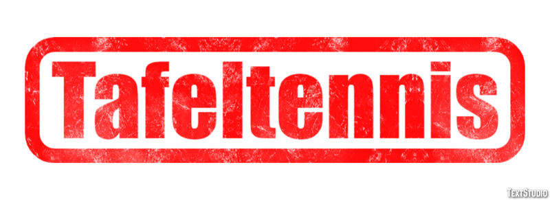 Tafeltennis Tekst effect