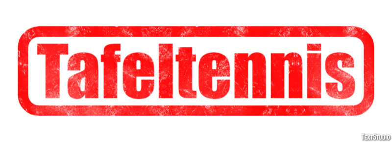 Tafeltennis Tekst Effect