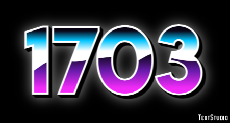 1703 Эффект текста