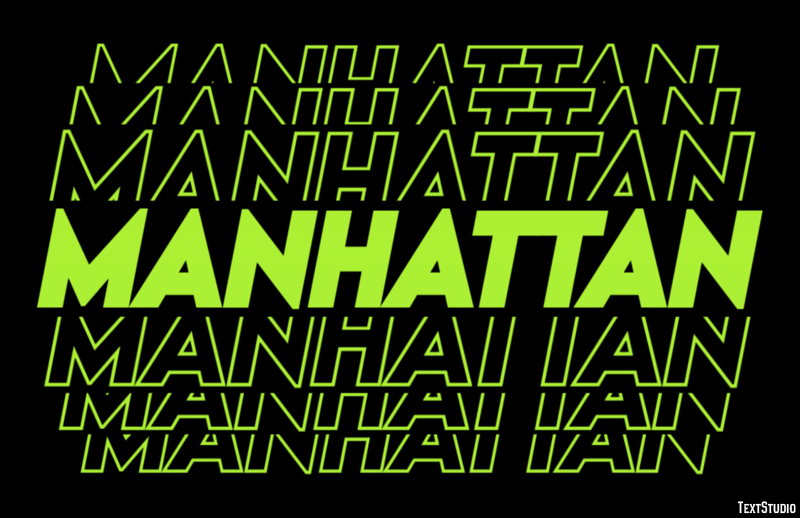 Manhattan Text Effect