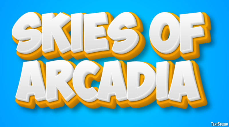 Skies of Arcadia Text Effect