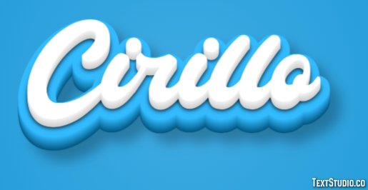 Cirillo Effetto testo